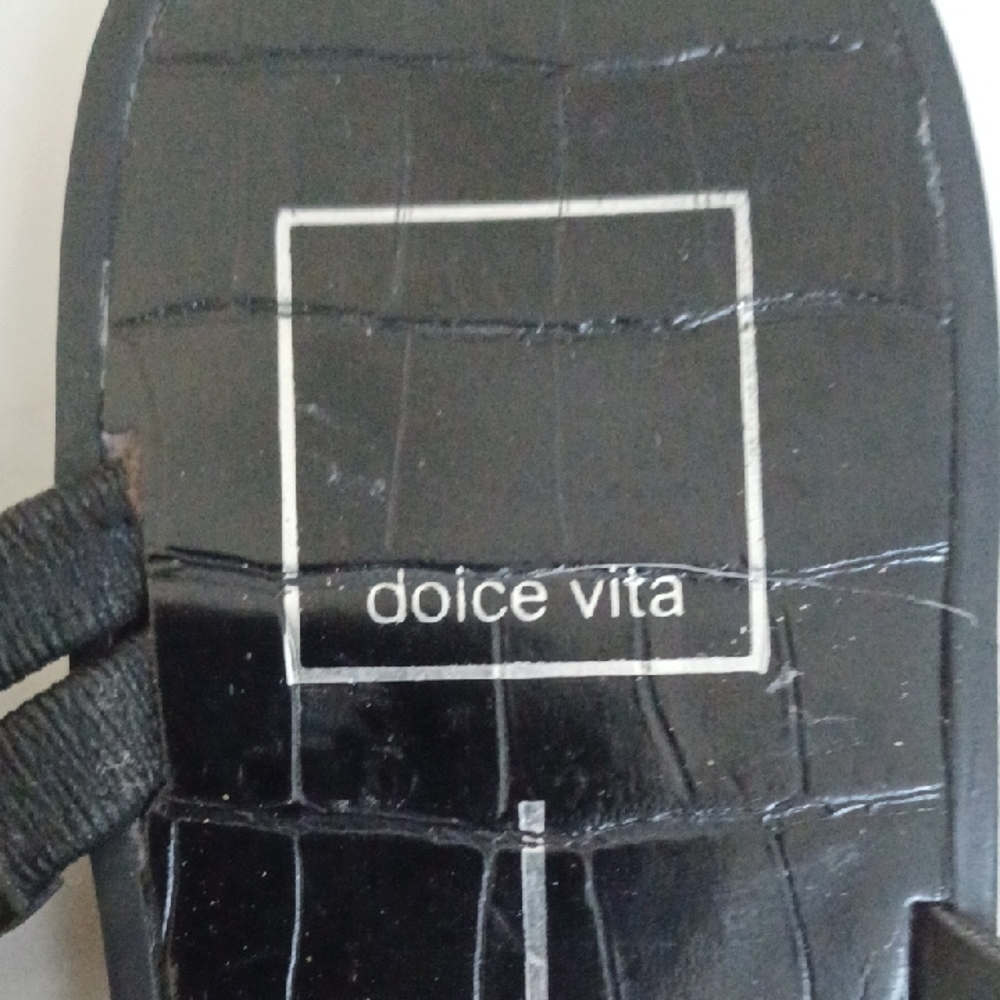 Dolce Vita Black Strappy Sandals with Silver Studs, Size 8 - Picture 2 of 11